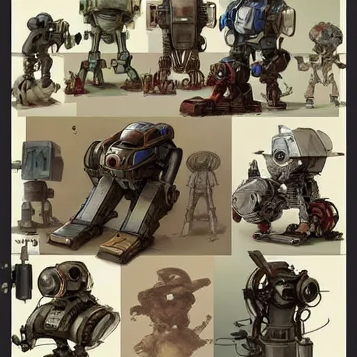 Prompt: cluttered inventors workshop full of robots . muted colors. by Jean-Baptiste Monge !!!!!!!!!!!!!!!!!!!!!!!!!!!