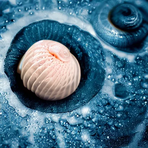 Image similar to snail ice cream macro view