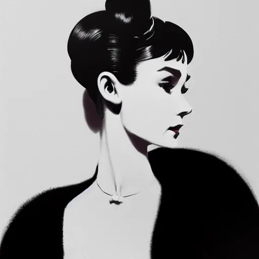 Image similar to a highly realistic, true to life portrait of audrey hepburn, sharp focus, by ilya kuvshinov, ruan jia, tom bagshaw, trending on artstation, cinematic lighting, hyper realism, octane render, 8 k, hyper