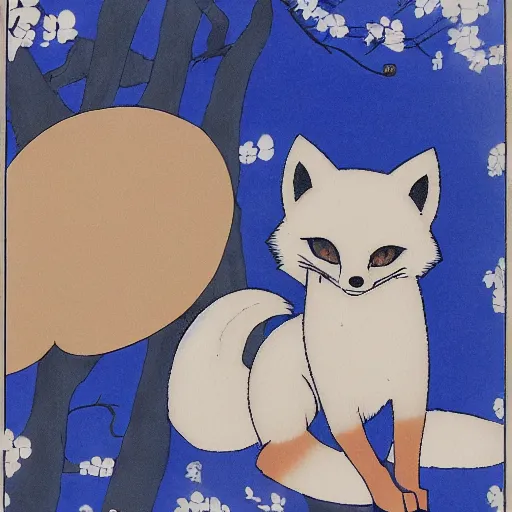 Image similar to sakura fox, by araki hiruhiko