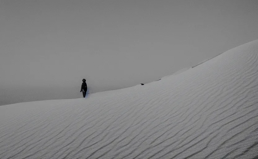 Prompt: 🐋 in sand dunes, photography