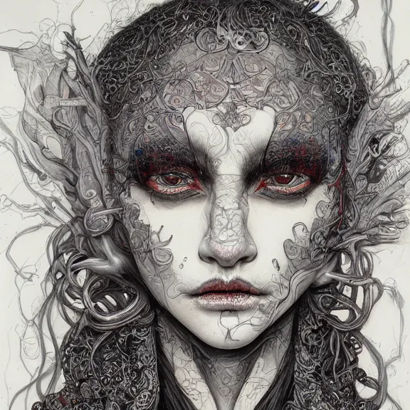 Image similar to a highly detailed portrait in the style of james jean and in the style of gerald brom.