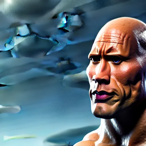 Image similar to dwayne the rock johnson if he never ever worked out or went to the gym, art by qoio hg =, high detailed, super high resolution, realistic, concept art, artistic, octane render, masterpiece fine details