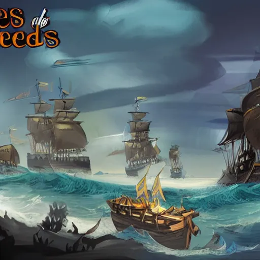 Prompt: sea of theives concept art