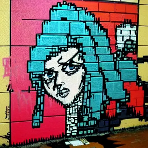 Prompt: hacker grafiti ansi art