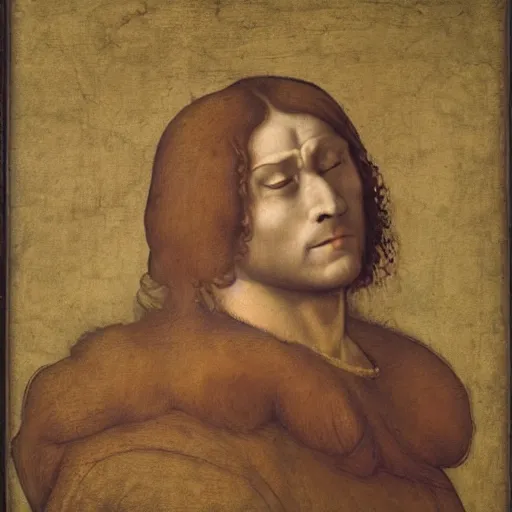 Prompt: portrait of Polish rapper Young Multi by Leonardo Da Vinci,