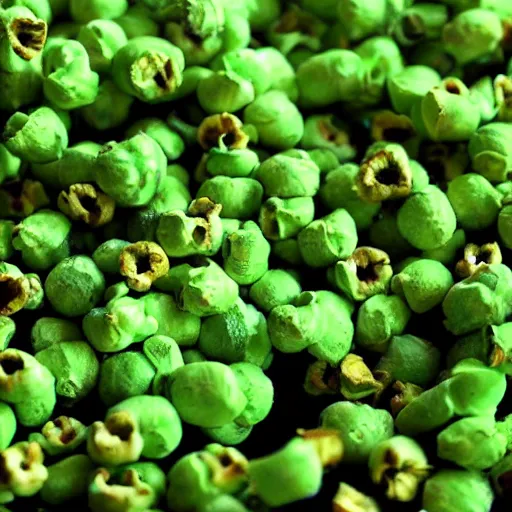 Image similar to photo of green popcorn, award winning, epic