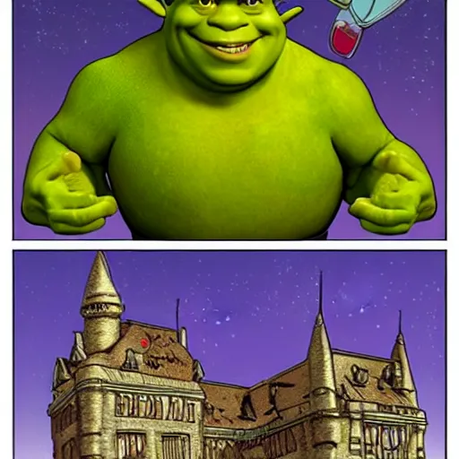 Image similar to shrek as the presiddent of the united states