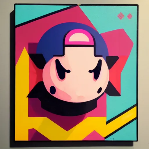 Prompt: Kirby Profile Picture by Sachin Teng, asymmetrical, Organic Painting , Matte Painting, geometric shapes, hard edges, graffiti, street art,:2 by Sachin Teng:4
