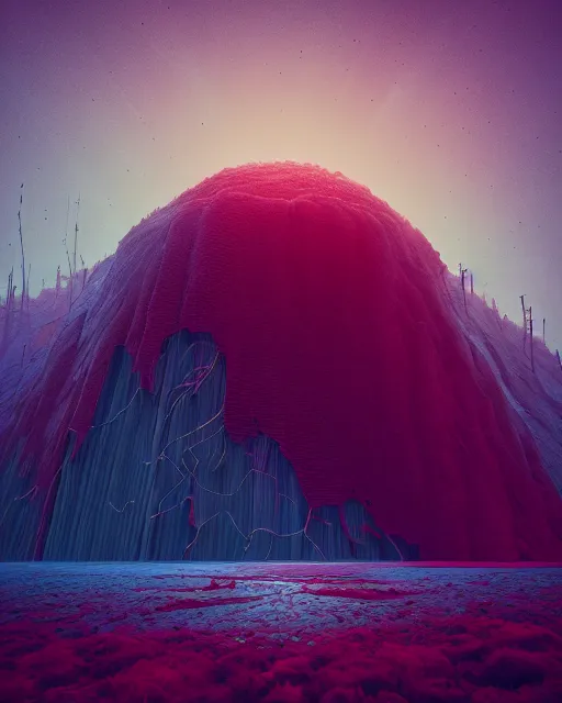 Image similar to mother nature cries out in agony. wide shot, detailed, sharp, 8 k, digital art by beeple.