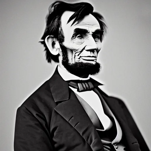 Prompt: abraham lincoln. 21st century portrait photography.