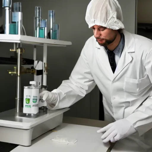 Image similar to Cannabis extraction in a white coat laboratory