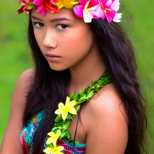 Image similar to beautiful Hawaiian girl