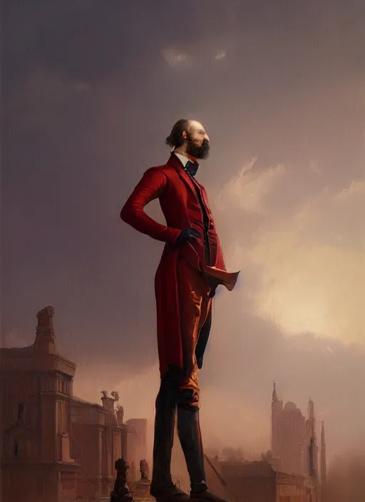 Prompt: a neo - classicism portrait of a mortlock vanthampur with very long legs vibrant color scheme, highly detailed, in the style of romanticism, cinematic, artstation, moebius, greg rutkowski