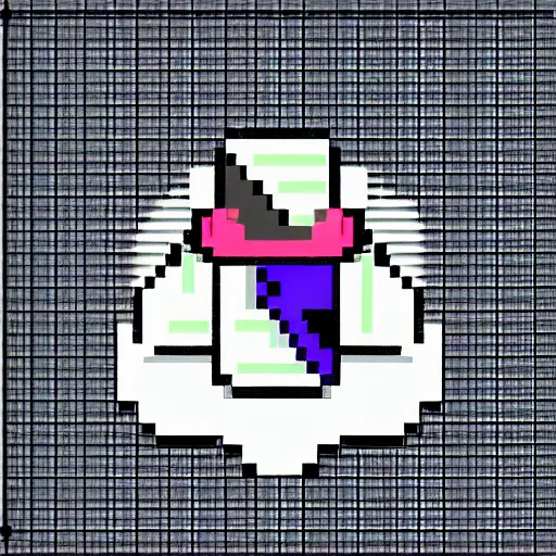 Prompt: a badge in the shape of a white diamond, pixel art, videogame inventory sprite