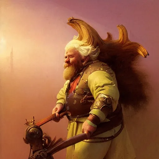 Image similar to art by ivan aivazovsky and syd mead and moebius and gaston bussiere and roger dean and pieter claesz and paul delaroche and alma tadema and aelbert cuyp and willem claesz, a fantasy cinematic close up shot of a dwarf berserker, warhammer, dnd, last stand