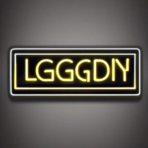 Image similar to neon sign with the word legendary, 4k