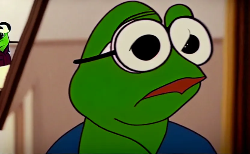 Image similar to frame from pepe detective movie