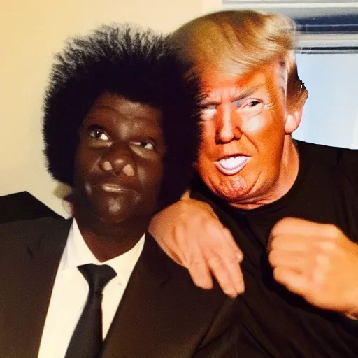 Prompt: donald trump with big black afro 4k