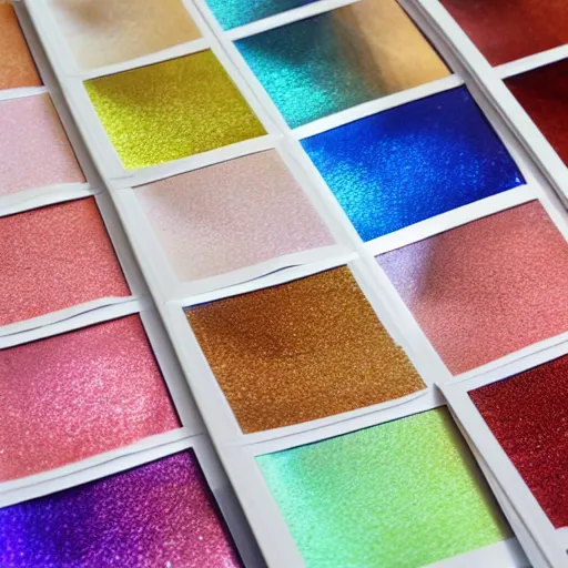 Image similar to pearlescent color swatches