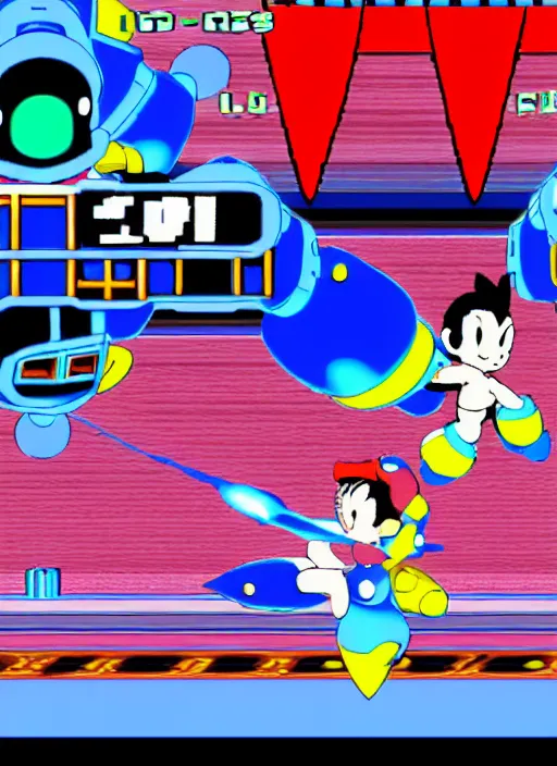 Image similar to astro boy vs. mega man, the video game, 2 0 0 2, nintendo gamecube screenshot
