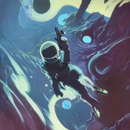 Prompt: https://cdn.discordapp.com/attachments/1005627952261775390/1005702553843028050/Liminal_space_in_outer_space_by_Frank_Frazetta_and_Jean_Giraud_-n_4_-i_-S_1729261567_ts-1659848571_idx-1.png