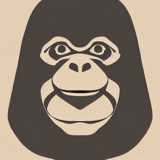 Image similar to a monkey ,polygon-W 768