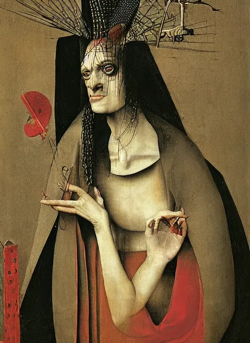 Image similar to diamanda galas by hieronymus bosch