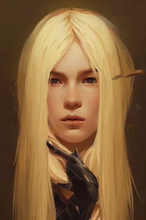 Prompt: a beautiful blond ninja girl, fantasy, portrait, sharp focus, intricate, elegant, digital painting, artstation, matte, highly detailed, concept art, illustration, ambient lighting, art by ilya kuvshinov, artgerm, Alphonse mucha, and Greg Rutkowski