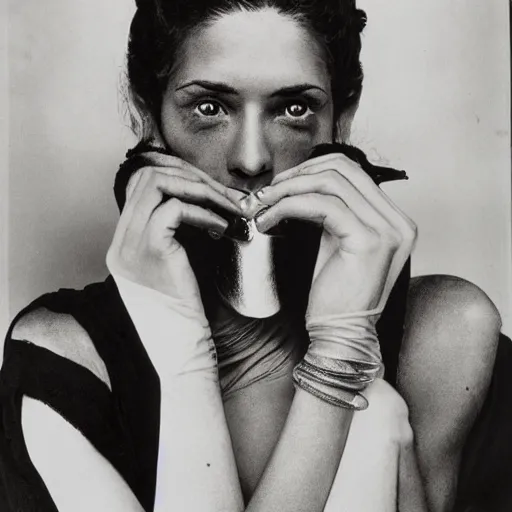 Image similar to A Puerto Rican woman wearing Half Life inspired fashion, by Richard Avedon