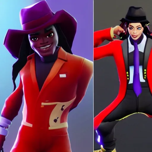 Image similar to michael jackson in fortnite