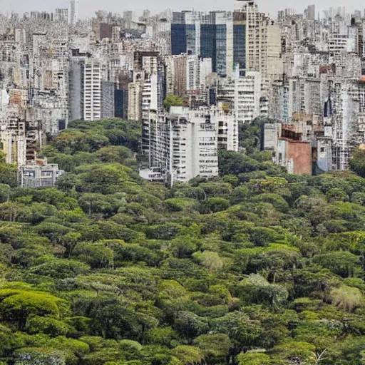 Prompt: view of luxurious jungle of Buenos Aires