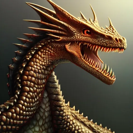 Image similar to Realistic Lifelike Dragon, super highly detailed, professional digital painting, artstation, concept art, smooth, sharp focus, no blur, no dof, extreme illustration, Unreal Engine 5, Photorealism, HD quality, 8k resolution, cinema 4d, 3D, beautiful, cinematic, art by artgerm and greg rutkowski and alphonse mucha and loish and WLOP