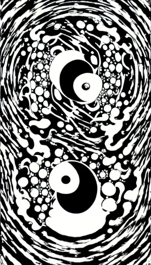 Image similar to Abstract representation of ying Yang concept, by Eiichiro Oda