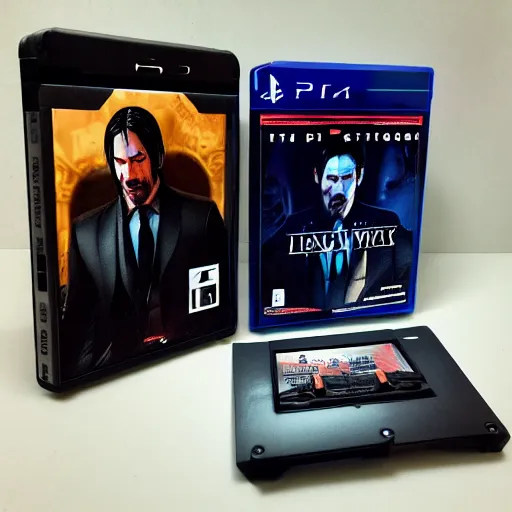 Prompt: john wick ps 5 game case