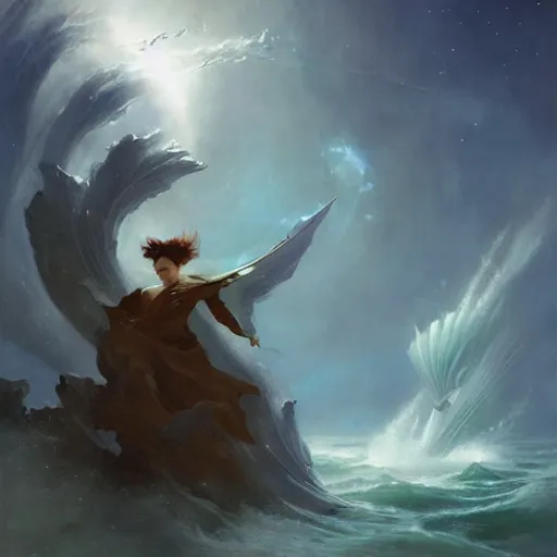 Prompt: a mind forever voyaging, fantasy, sea, cosmos, eternity 1, bayard wu