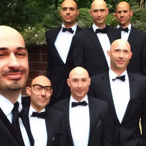 Image similar to 5 0 bald men in suits