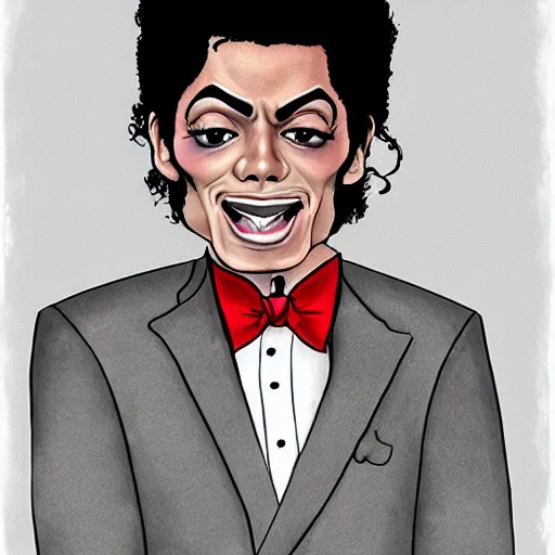 Image similar to caricature of michael jackson, professional, silly