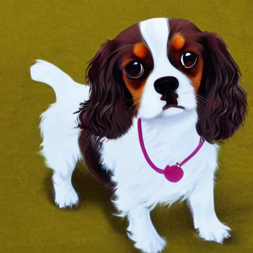 Image similar to cavalier king charles spaniel, realistic