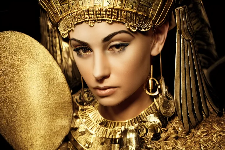 Image similar to a beautiful award winning photo of Cleopatra, very detailed and sharp, 4k cinematic