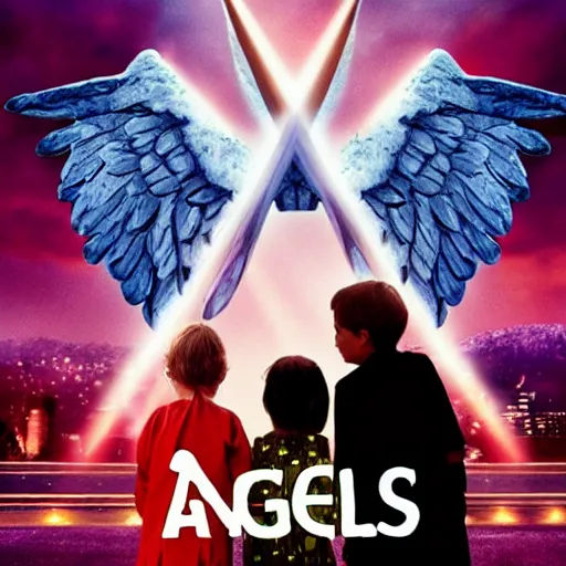 Prompt: movie poster about angels