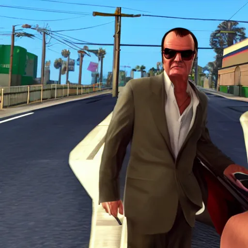 Image similar to jack nicholson in the style of gta 5