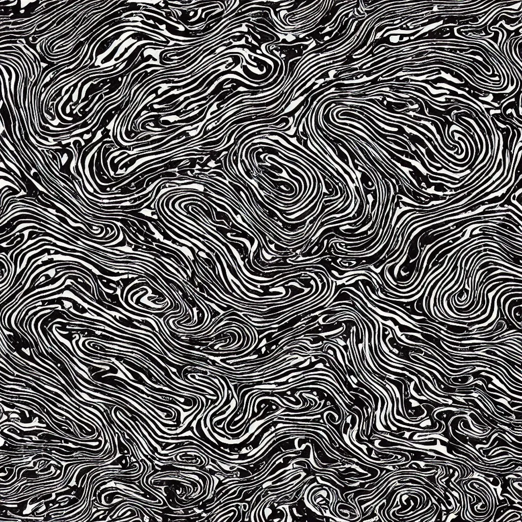 Image similar to topo camo, swirls, technical, acrylic, teeth, death metal, eerie, tribal, clay, dotting, lines, stipple, points, cybernetic, style of old painting, francis bacon art, sleep paralysis, hypnosis, eerie, terror, oil, neon, black and white, color splotches, colorful dots, ominous, abstract