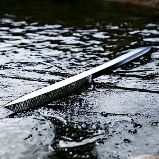 Image similar to a sword with its blade made of water