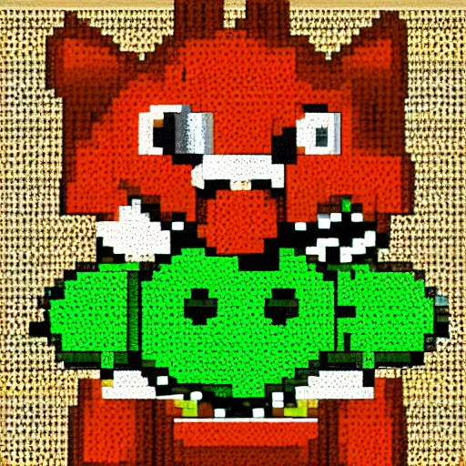 Image similar to pixel art rabbit eating a carrot, pixel art