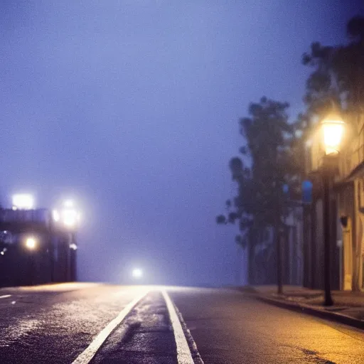 Image similar to empty street, inca warrior, portrait, at night, during storm, by addy campbell, cinematography by quetzalcoatl