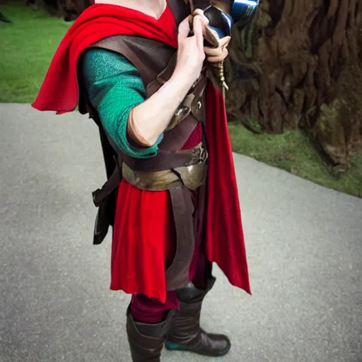 Image similar to DC's character Robin as Frodo, dslr photo