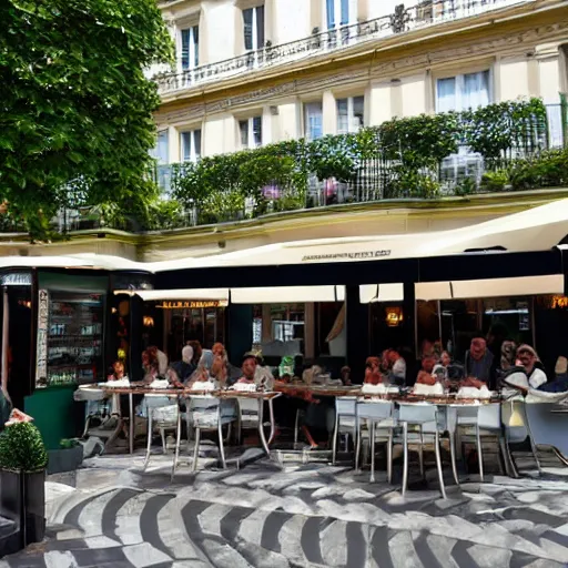 Prompt: the deux magots