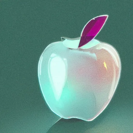 Prompt: a crystal apple