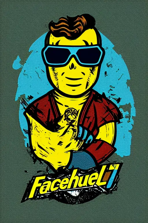 Image similar to fallout 7 6 retro futurist illustration art by butcher billy, sticker, colorful, illustration, highly detailed, simple, smooth and clean vector curves, no jagged lines, vector art, smooth andy warhol style